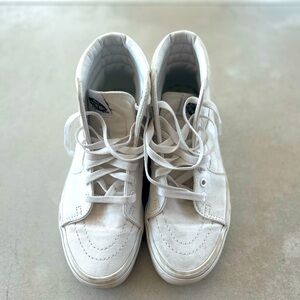 Vans Classic White High-Tops worn once